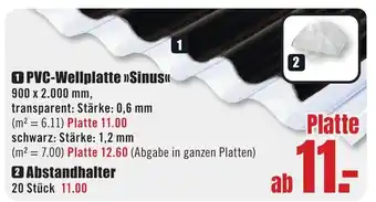 B1 Discount Baumarkt PVC-Wellplatte >>Sinus<< Angebot
