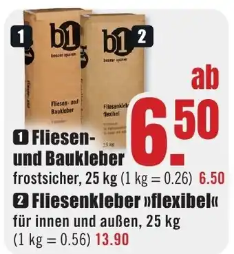 B1 Discount Baumarkt b1 Fliesen-und Baukleber Angebot