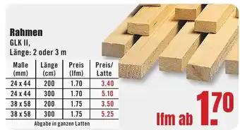 B1 Discount Baumarkt Rahmen Angebot
