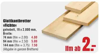 B1 Discount Baumarkt Glattkantbretter >>Fichte<< Angebot