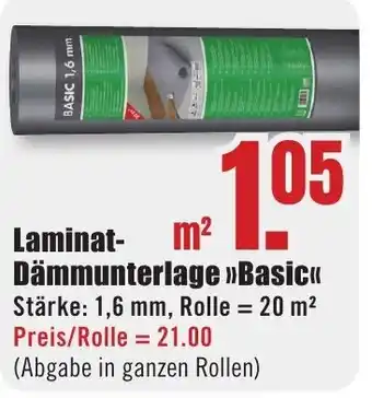 B1 Discount Baumarkt Laminat- Dämmunterlage >>Basic<< Angebot