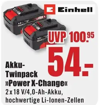 B1 Discount Baumarkt Einhell Akku- Twinpack >>Power X-Change<< Angebot