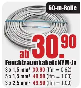 B1 Discount Baumarkt Feuchtraumkabel >>NYM-J<< Angebot