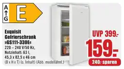 B1 Discount Baumarkt Exquisit Gefrierschrank >>GS111-330E<< Angebot