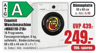 B1 Discount Baumarkt Exquisit Waschmaschine >>WA6110-21A<< Angebot