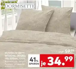 porta DORMISETTE MUSSELIN-BETT WÄSCHE, 80×80/135x200 Angebot