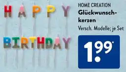 Aldi Süd HOME CREATION Glückwunschkerzen Angebot