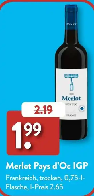 Aldi Süd Merlot Pays d'Oc IGP Angebot