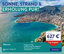 Aldi Süd Sonne, strand & erholung pur! Albanien Angebot