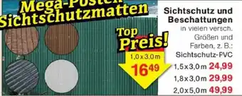 Jawoll Sichtschutz und Beschattungen Angebot