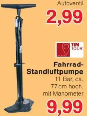 Jawoll TIM TOUR Fahrrad Standluftpumpe Angebot