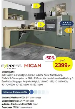 ROLLER EXPRESS KÜCHEN/ MICAN Einbauküche Angebot
