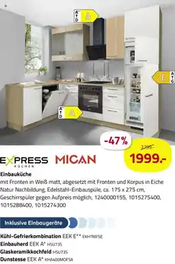 ROLLER EXPRESS KÜCHEN /MICAN Einbauküche Angebot