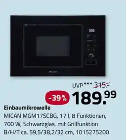ROLLER MIGAN Einbaumikrowelle Angebot