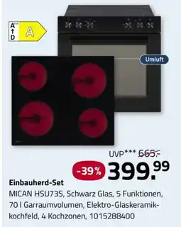 ROLLER Einbauherd-Set MICAN HSU73S Angebot