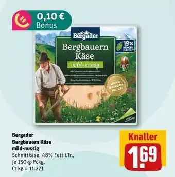 REWE Bergader Bergbauern Käse mild-nussig Angebot