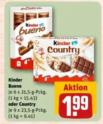 REWE Kinder Bueno oder Country Angebot