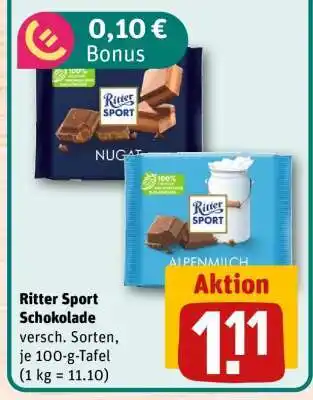 REWE Ritter Sport Schokolade Angebot