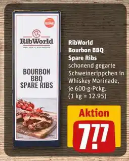 REWE RibWorld Bourbon BBQ Spare Ribs Angebot