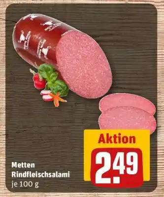 REWE Metten Rindfleischsalami Angebot