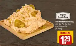 REWE Frischkäsezubereitung mit Old Amsterdam und Jalapenos Angebot