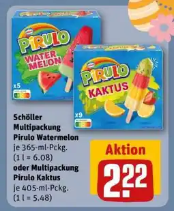 REWE Schöller Multipacking Pirulo Watermelon oder Multipacking Pirulo Kaktus Angebot