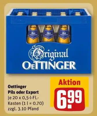 REWE Oettinger Pils oder Export Angebot