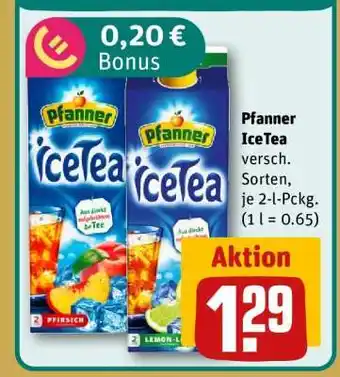 REWE Pfanner IceTea Angebot