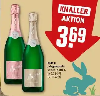 REWE Mumm Jahrgangssekt Angebot