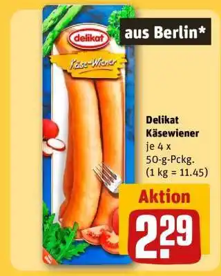 REWE Delikat Käsewiener Angebot