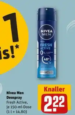 REWE Nivea Men Deospray Fresh Active Angebot