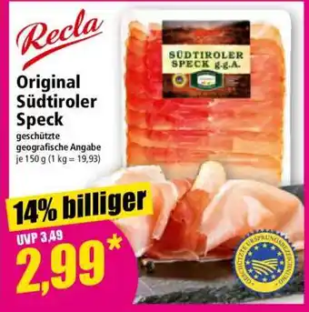 Norma Recla Original Südtiroler Speck Angebot