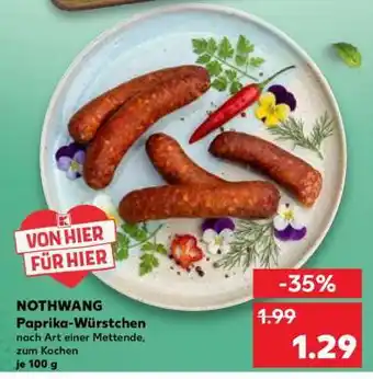Kaufland NOTHWANG Paprika-Würstchen Angebot