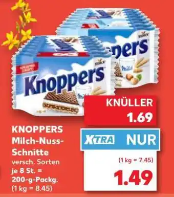 Kaufland KNOPPERS Milch-Nuss-Schnitte Angebot
