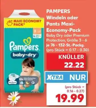 Kaufland PAMPERS Windeln oder Pants Maxi-Economy-Pack Angebot