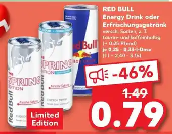 Kaufland RED BULL Energy Drink oder Erfrischungsgetränk Angebot
