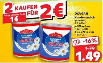 Kaufland DOVGAN Kondensmilch Angebot