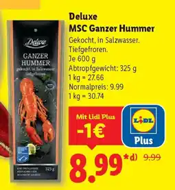 Lidl Deluxe MSC Ganzer Hummer Angebot