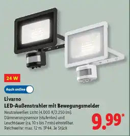 Lidl Livarno LED-Außenstrahler mit Bewegungsmelder Angebot