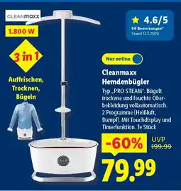 Lidl Cleanmaxx Hemdenbügler Angebot