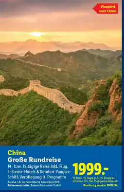 Lidl China Große Rundreise Angebot