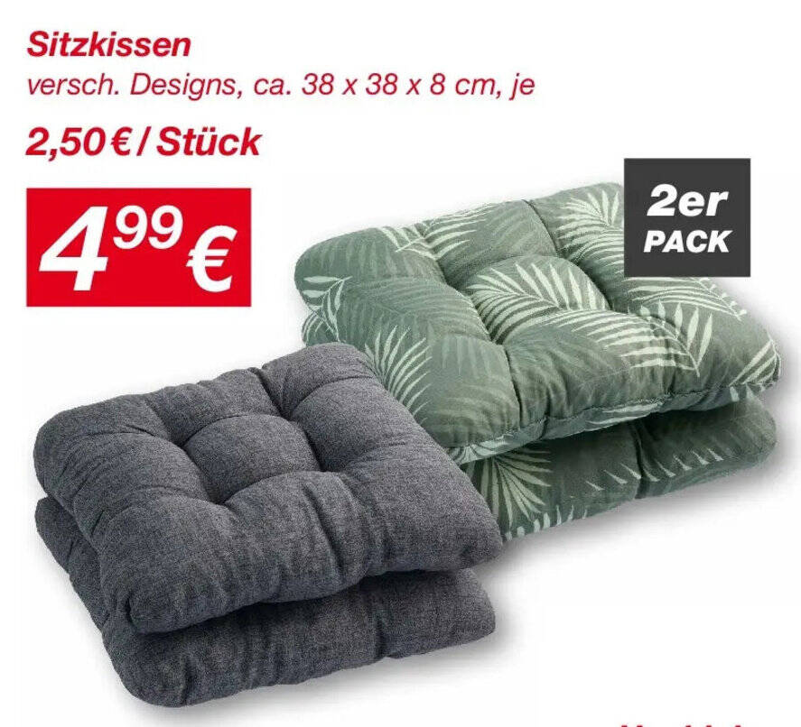 Sitzkissen Angebot bei KiK