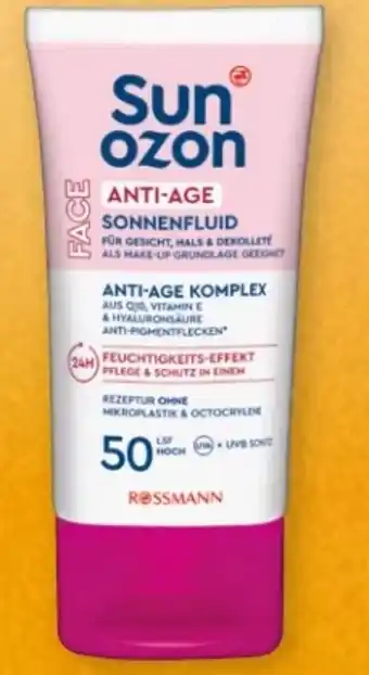 Rossmann Sunozon Sonnenfluid Anti-Age LSF 50 Angebot