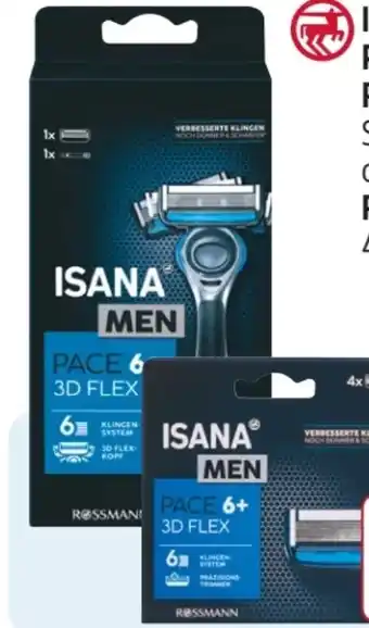 Rossmann Isana men Pace 6+ Rasierer Angebot