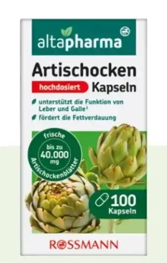 Rossmann Altapharma Artischocken-Kapseln Angebot