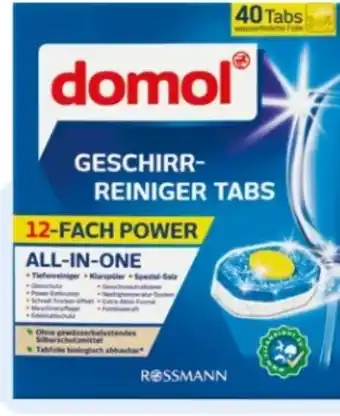 Rossmann Domol GeschirrReiniger Tabs 12-fach Power Angebot