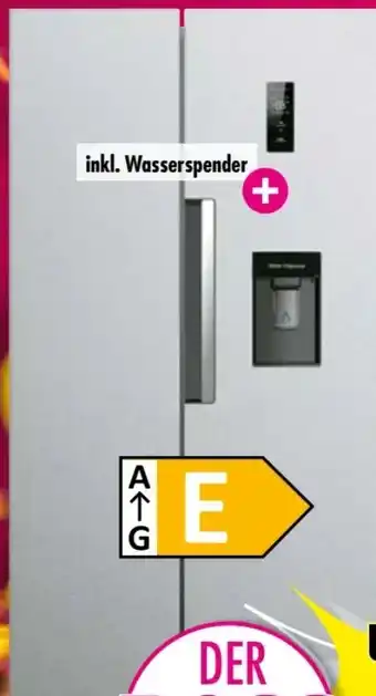 Möbel Boss PKM Kühlschrank Side-by-Side SBS490NFWDIXJ Angebot