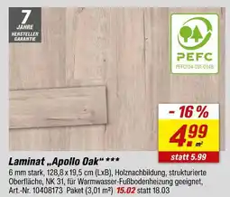 toom Baumarkt Laminat apollo oak Angebot