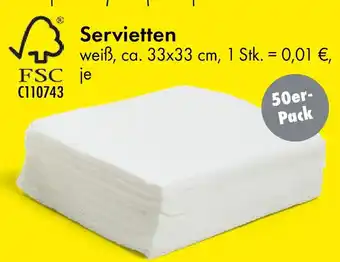 TEDi Servietten Angebot