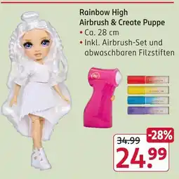 Rossmann Rainbow high airbrush & create puppe Angebot